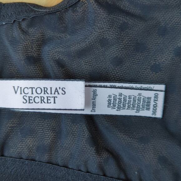 Victoria's Secret Dream Angels V Cut Corset Bra Black Lace Underwire - Size 36DD - Picture 6 of 7